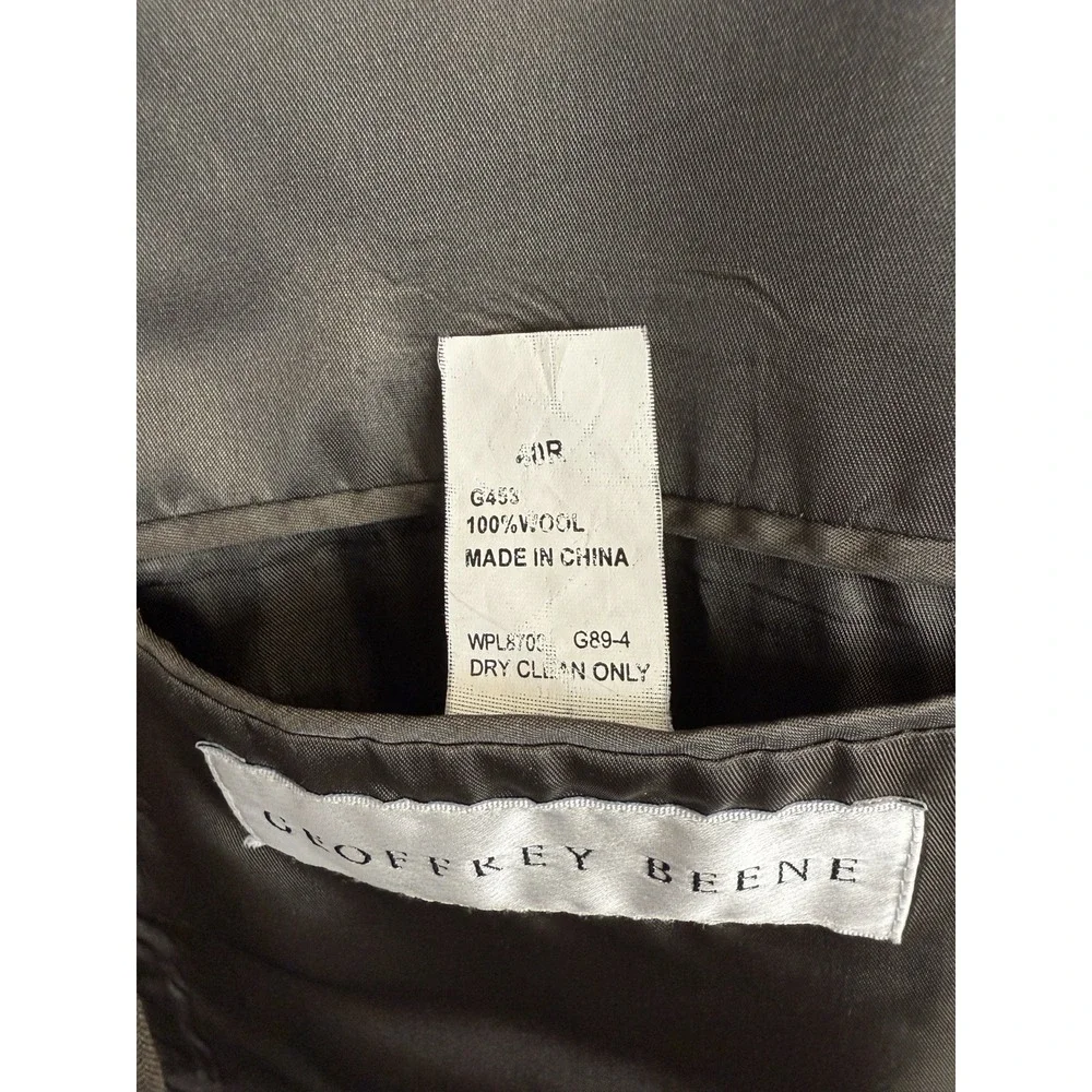 Geoffrey‎ Beene Men's Size 40R Brown Herringbone Wool Blazer Sports Coat Made